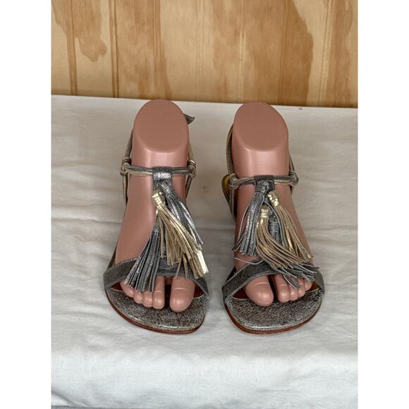 Bernardo Court Micro Wedges Leather Adjustable Buckle Stacked Heel Size 6 - Picture 3 of 11